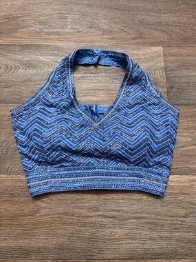 Sari Saree Indian blouse choli crop top halterback embroidered v neck sleeveless